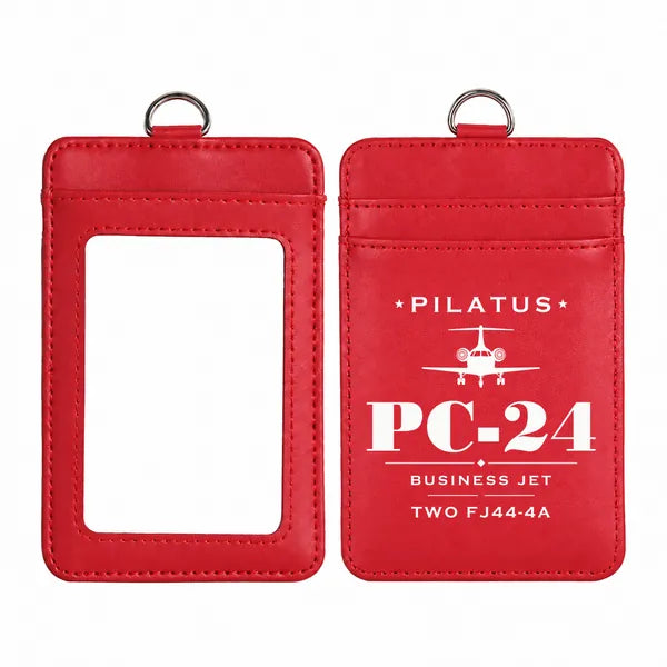 Pilatus PC-24 - Heritage - ID Card Holder - Red