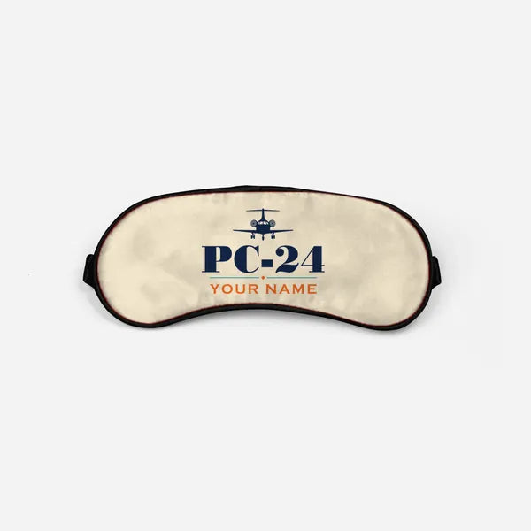Pilatus PC-24 - Heritage + Name - Sleep Mask - Beige