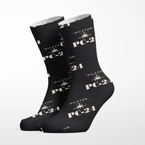 Pilatus PC-24 - Heritage - Socks - Black