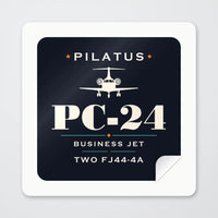 Thumbnail for Pilatus PC-24 - Heritage - Square Sticker - Peel
