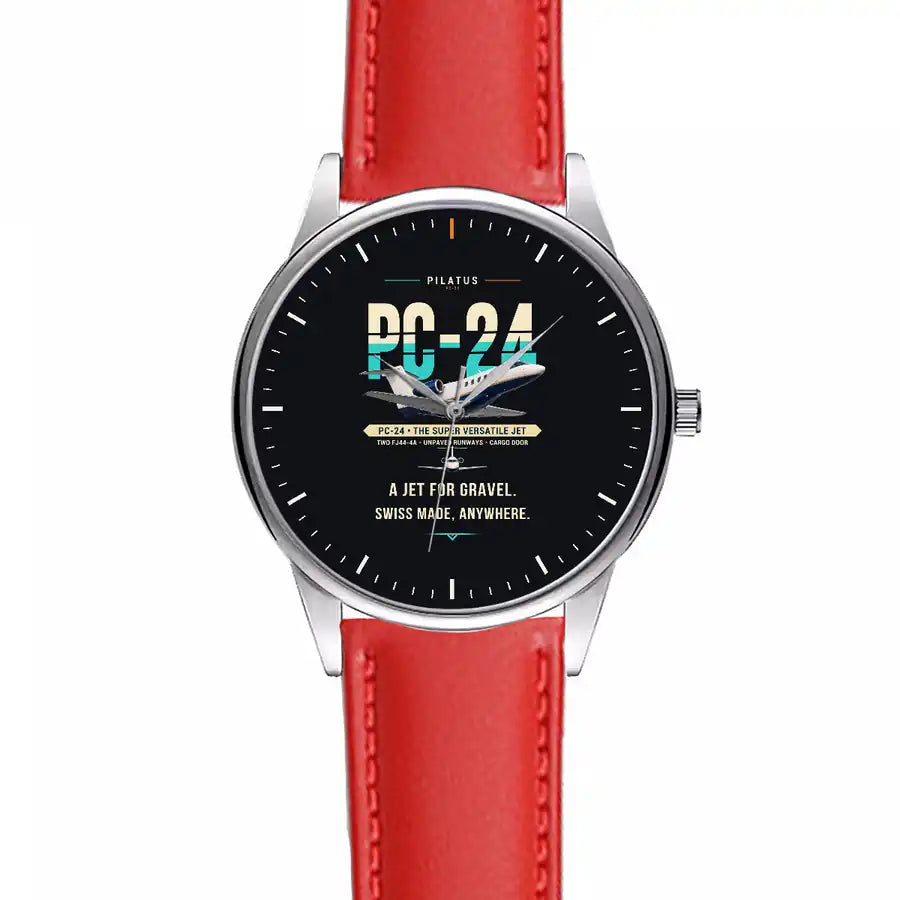 Pilatus PC-24 - Original - Leather Strap - Red Leather Strap