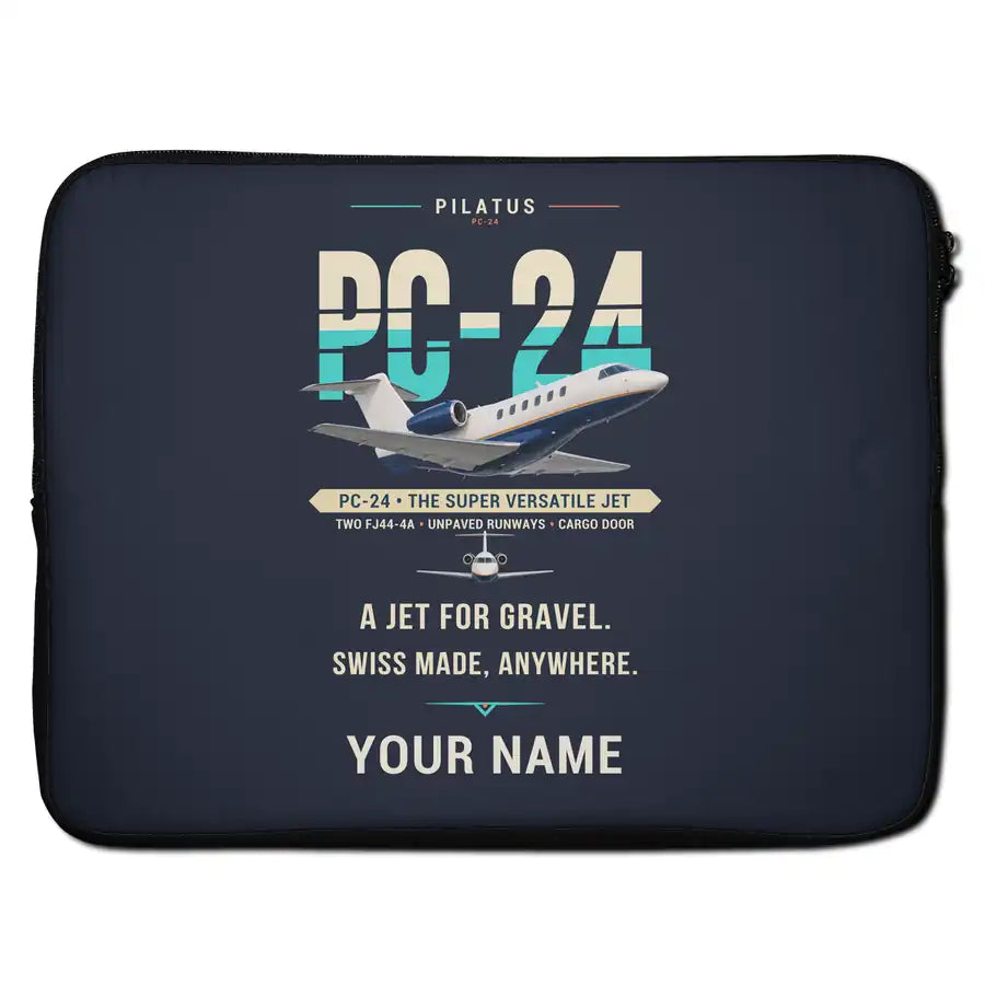 Pilatus PC-24 - Original + Name - Laptop Sleeve