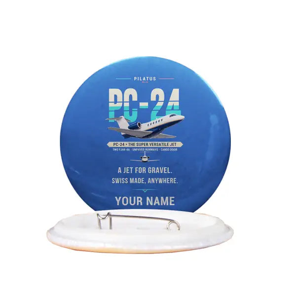 Pilatus PC-24 - Original + Name - Pin - Blue