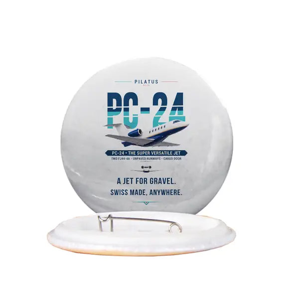 Pilatus PC-24 - Original - Pin - White