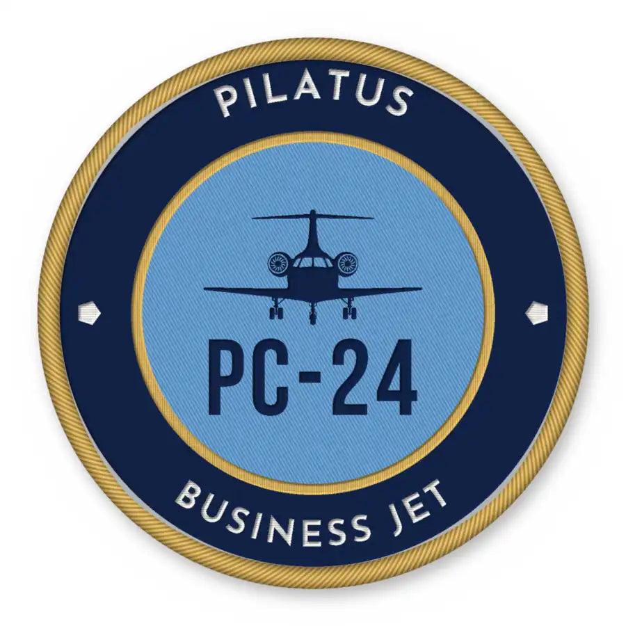 Pilatus PC-24 Patches - Circle - Navy Sky