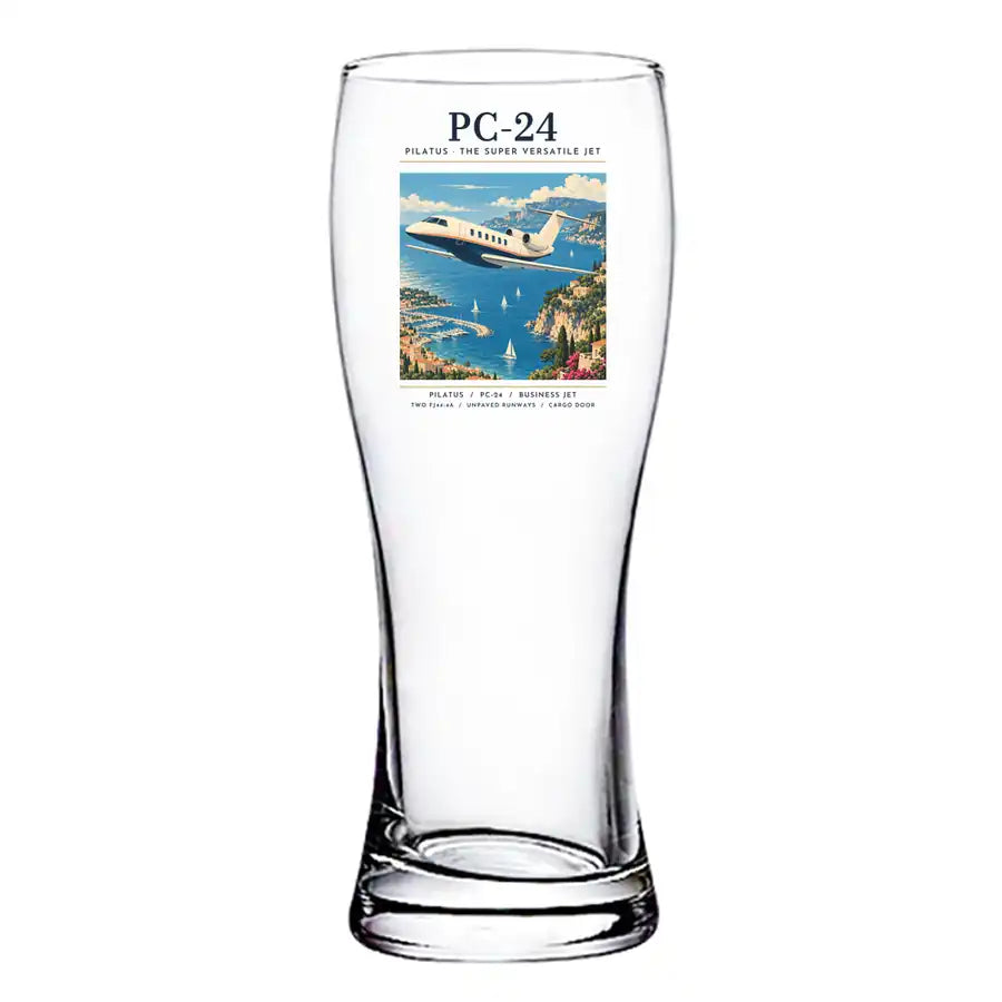 Pilatus PC-24 - Poster - Pilsner Beer Glass