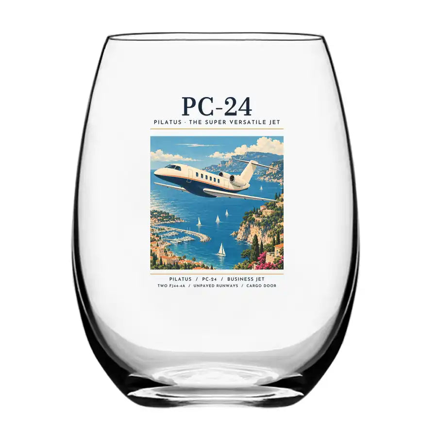 Pilatus PC-24 - Poster - Water & Drink Glass