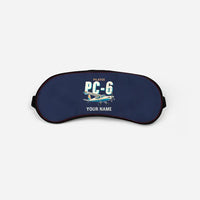 Thumbnail for Pilatus PC-6 Porter - Cartoon + Name - Sleep Mask - Navy Blue
