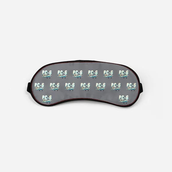 Pilatus PC-6 Porter - Cartoon Pattern - Sleep Mask - Gray
