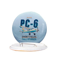 Thumbnail for Pilatus PC-6 Porter - Cartoon - Pin - Light Blue