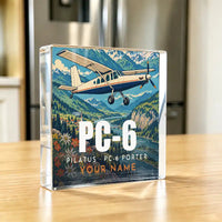 Thumbnail for Pilatus PC-6 Porter - Crystal Ornament - 3D + Name - Kitchen