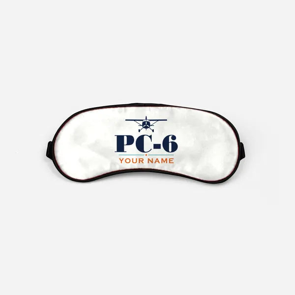 Pilatus PC-6 Porter - Heritage + Name - Sleep Mask - White