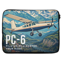 Thumbnail for Pilatus PC-6 Porter - Laptop Sleeve + Name
