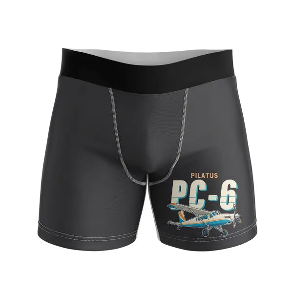 Pilatus PC-6 Porter - Men Boxers - Cartoon - Black