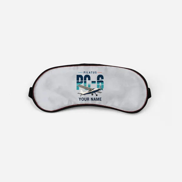 Pilatus PC-6 Porter - Original + Name - Sleep Mask - Light Gray