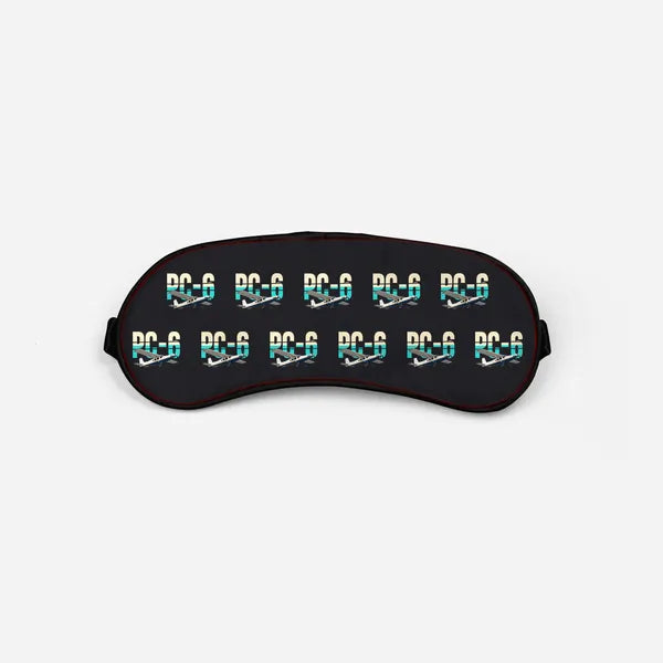 Pilatus PC-6 Porter - Original Pattern - Sleep Mask - Black