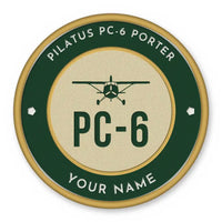 Thumbnail for Pilatus PC-6 Porter Patches - Circle + Name - Forest Gold
