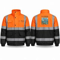 Thumbnail for Pilatus PC-6 Porter Reflective Winter Jackets - Poster - Orange & Navy