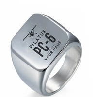 Thumbnail for Pilatus PC-6 Porter - Ring - Heritage + Name - Silver