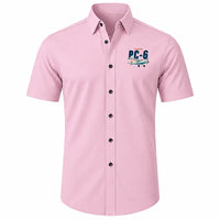 Thumbnail for Pilatus PC-6 Porter - Short Sleeve Shirt - Cartoon - Pink