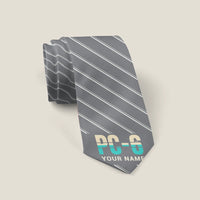 Thumbnail for Pilatus PC-6 Porter - Stripe + Name - Tie - Gray