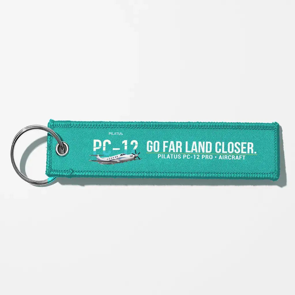 Pilatus PC-12 PRO Aviator Key Chains - Turquoise