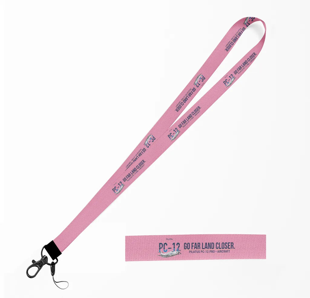 Pilatus PC-12 PRO lanyard - pink