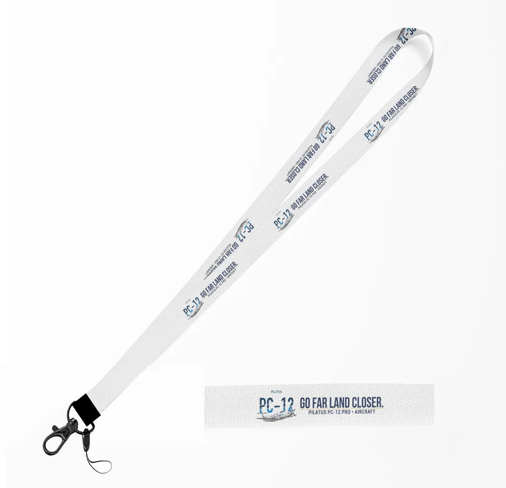 Pilatus PC-12 PRO lanyard - white