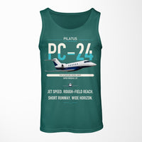 Thumbnail for Pilatus PC-24 design on green tank top