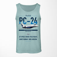 Thumbnail for Pilatus PC-24 design on light green tank top