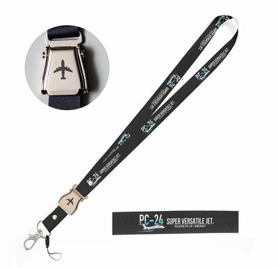 Pilatus PC-24 seat belt lanyard - black