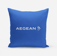 Thumbnail for Aegean Airlines design on blue pillow