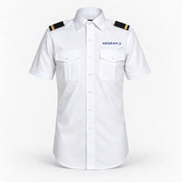 Thumbnail for Aegean Airlines logo on 1-stripe short sleeve pilot shirt