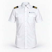 Thumbnail for Solomon Airlines logo on 3-stripe short sleeve pilot shirt