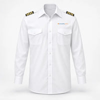 Thumbnail for Sun Country Airlines logo on 4-stripe long sleeve pilot shirt