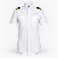 Thumbnail for Vistara Airlines logo on 2-stripe short sleeve pilot shirt
