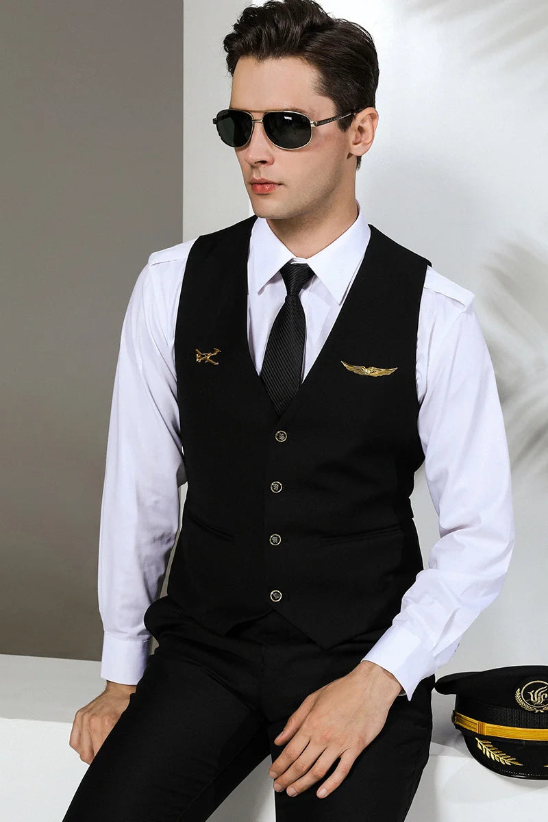 Pilot Uniform Air Captain Vest Piloto Uniforme Piloto Avion Airline