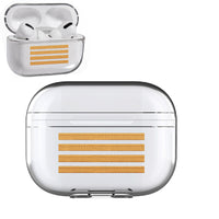 Thumbnail for Golden Pilot Epaulettes (4,3,2 Lines) Designed Transparent Earphone AirPods 