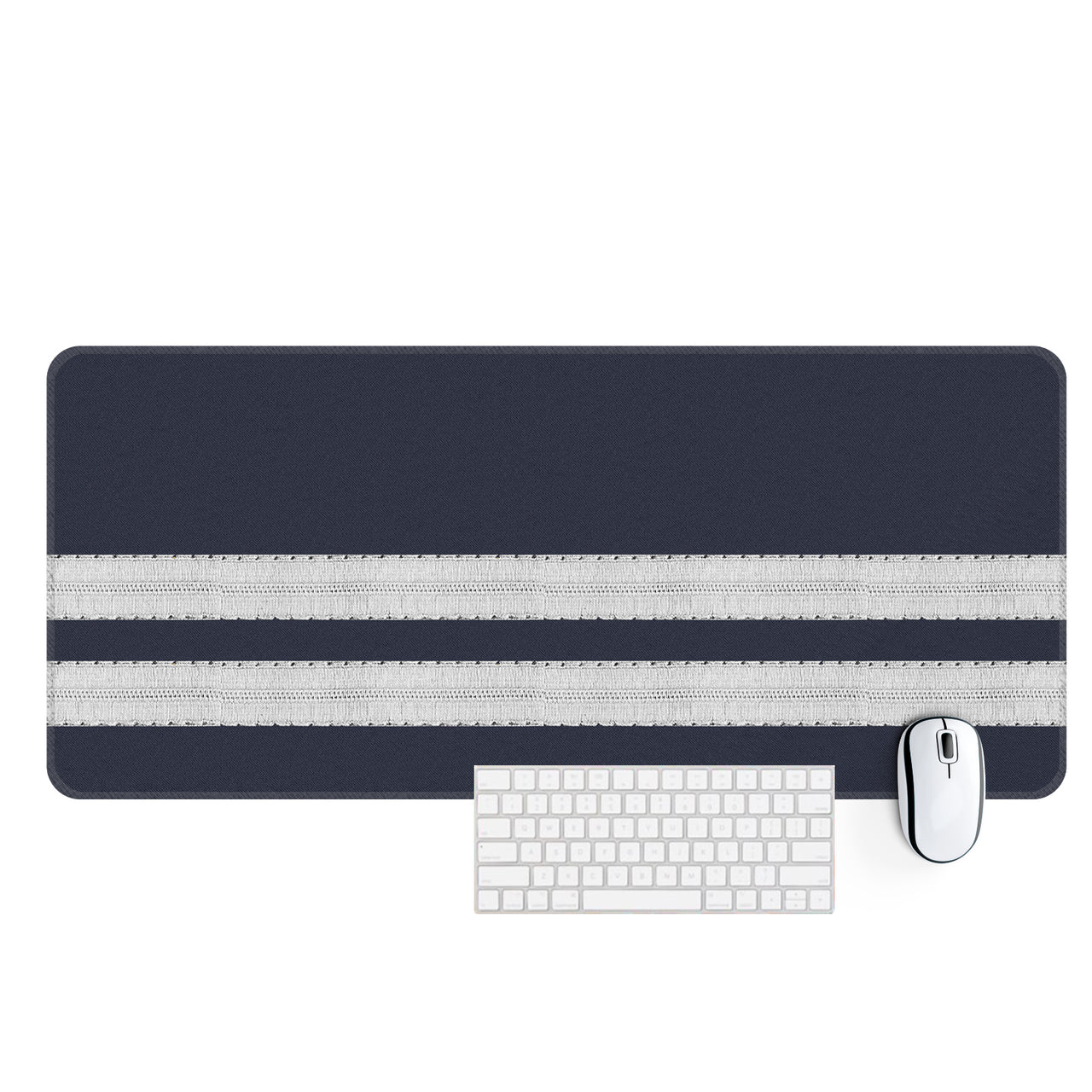 Pilot Epaulettes (Silver) 2 Lines Designed Desk Mats