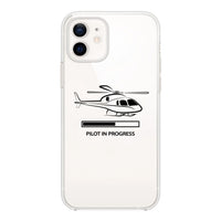 Thumbnail for Pilot In Progress (Helicopter) Designed Transparent Silicone iPhone Cases