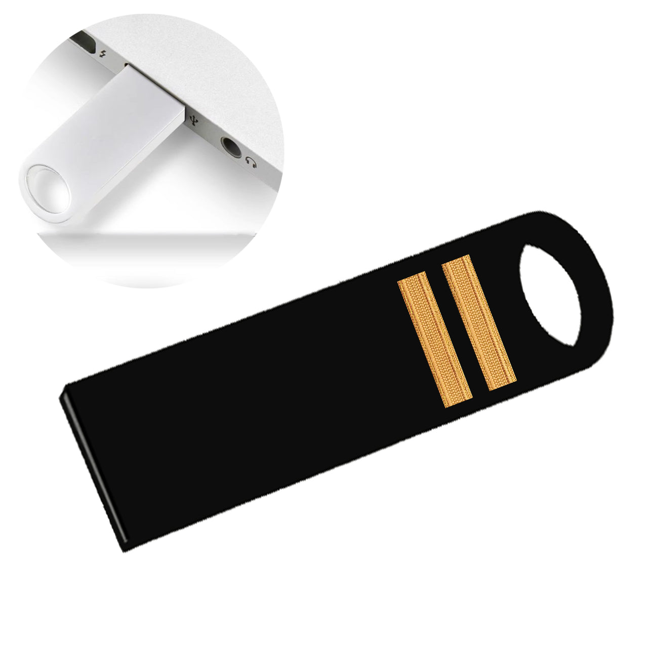Special Golden Epaulettes (4,3,2 Lines) Designed Waterproof USB Devices