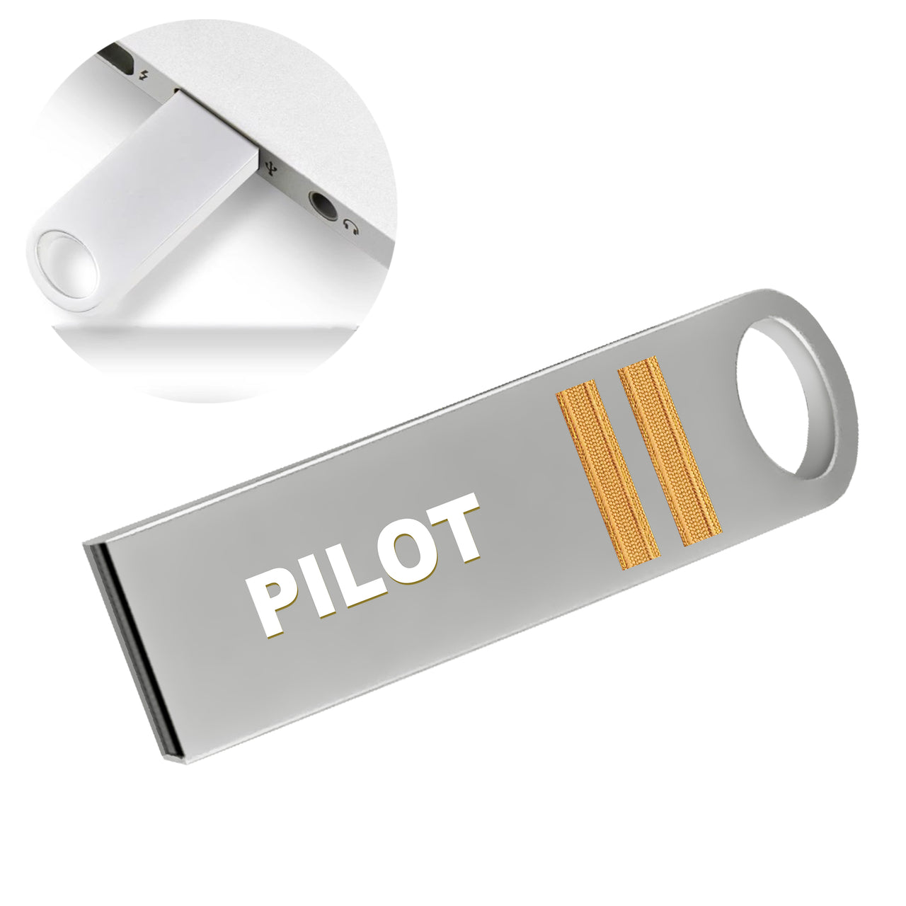 PILOT & Pilot Epaulettes (4,3,2 Lines) Designed Waterproof USB Devices