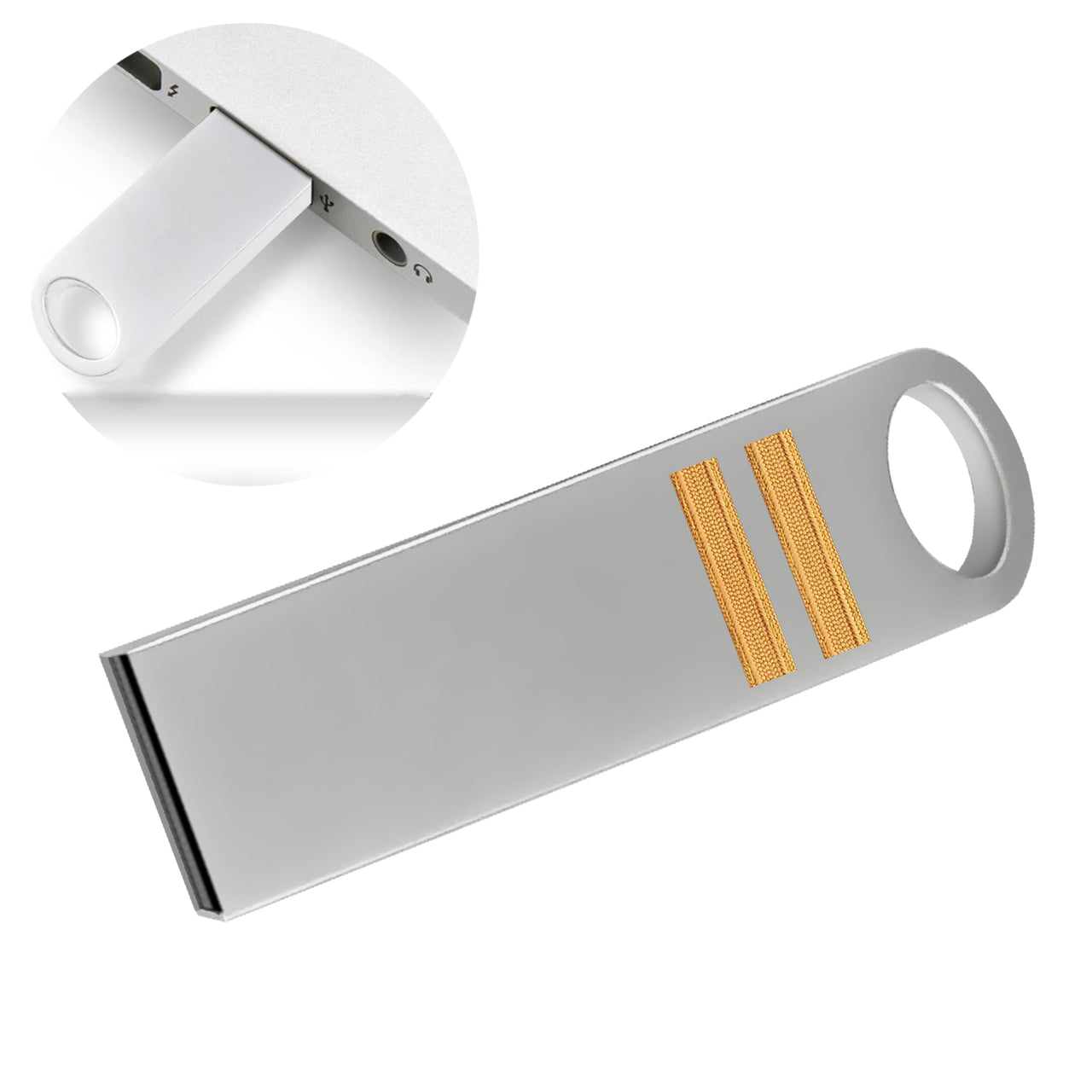 Special Golden Epaulettes (4,3,2 Lines) Designed Waterproof USB Devices