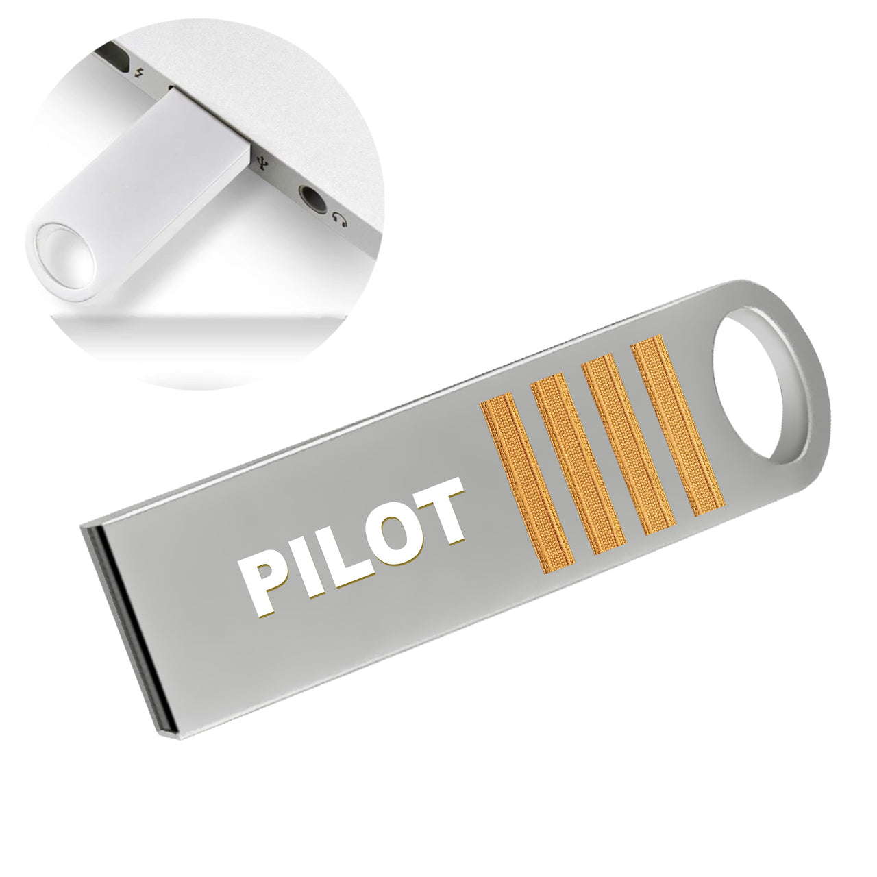 PILOT & Pilot Epaulettes (4,3,2 Lines) Designed Waterproof USB Devices