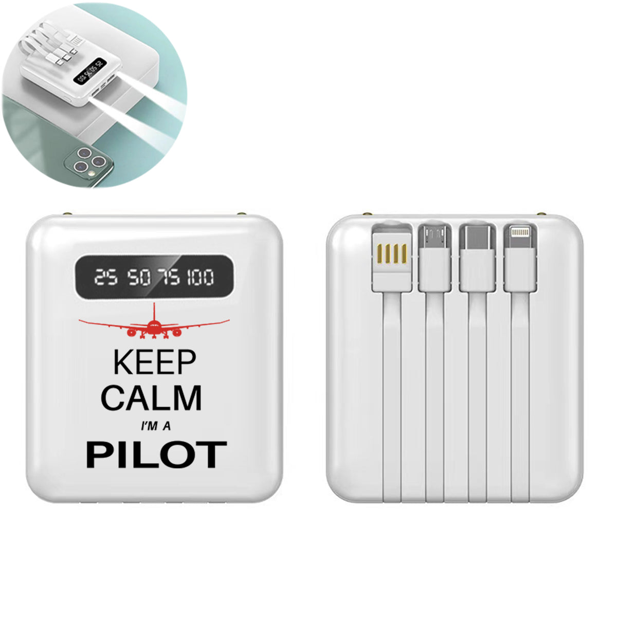 Pilot (777 Silhouette) Designed 10000mAh Quick Charge Powerbank
