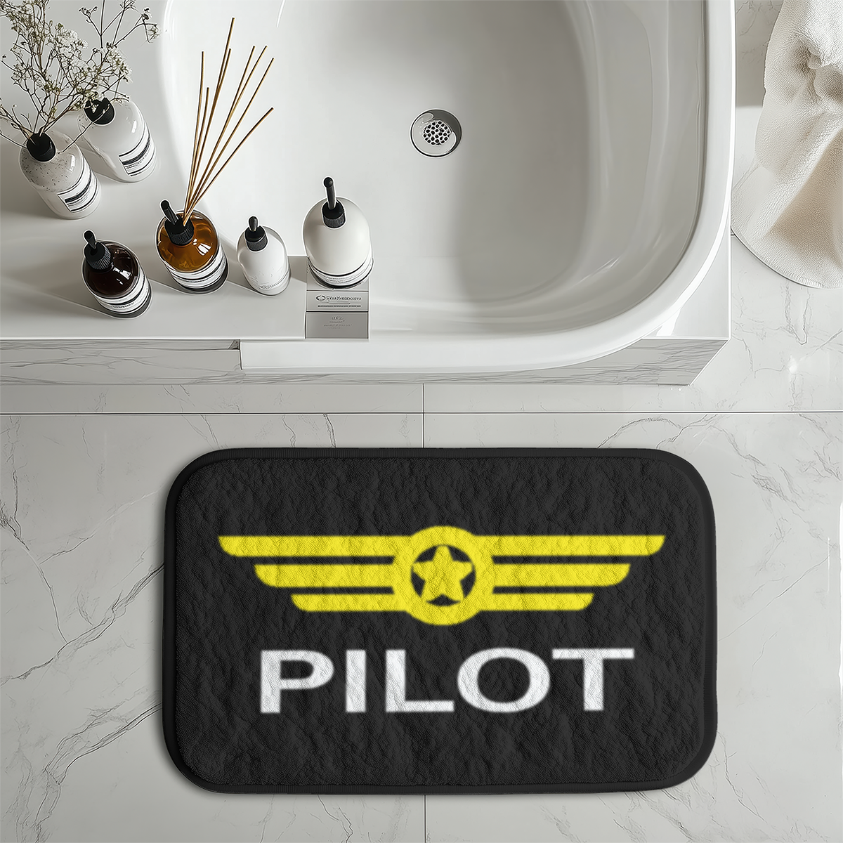 Pilot & Badge Designed Bath Mats
