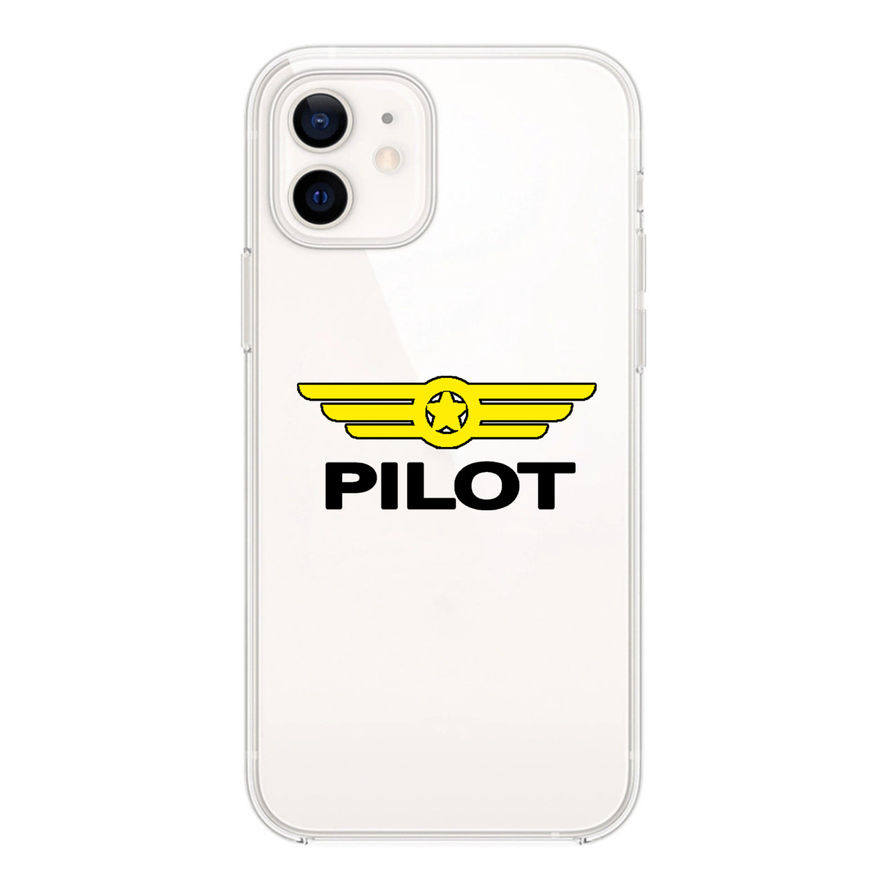 Pilot & Badge Designed Transparent Silicone iPhone Cases