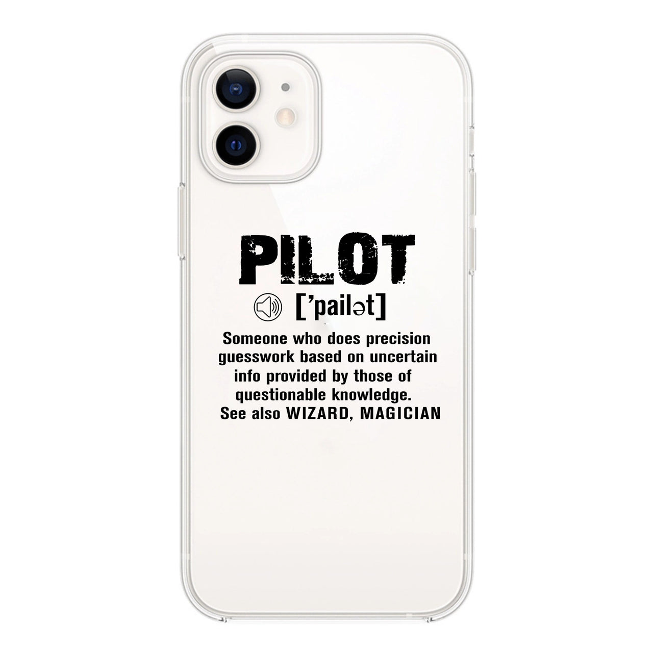 Pilot [Noun] Designed Transparent Silicone iPhone Cases
