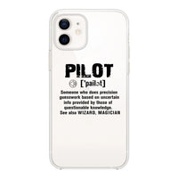 Thumbnail for Pilot [Noun] Designed Transparent Silicone iPhone Cases