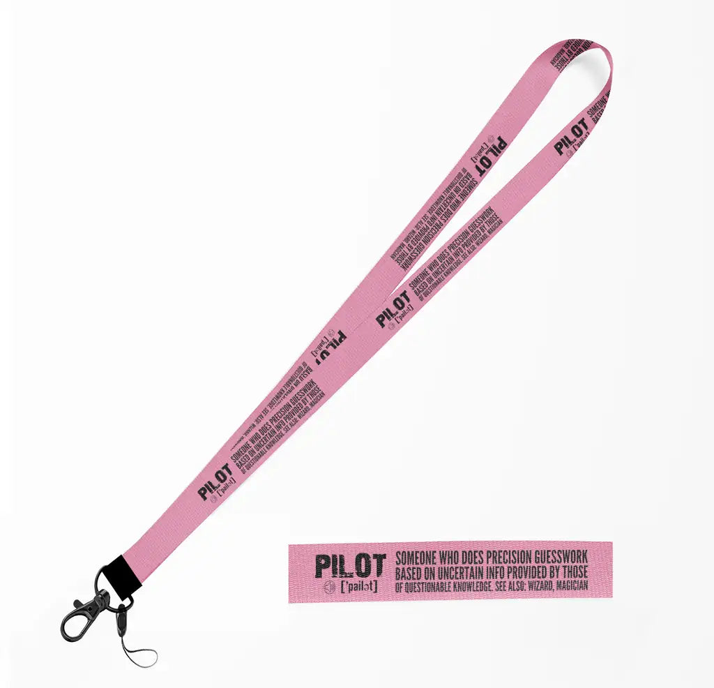 Pilot [Noun] lanyard - pink